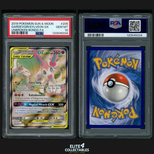 Gardevoir & Sylveon Tag Team GX 205/214  - PSA 10 (Unbroken Bonds)